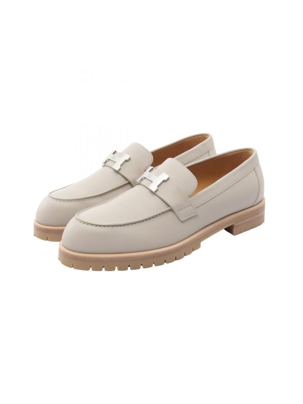 Hermes Moccasin Faubourg Beige Leather